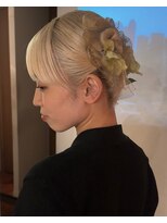 【徳岡】成人式ヘアセット 卒業式ヘアセット 花飾り ヘアセット