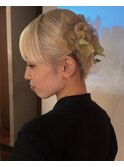 【徳岡】成人式ヘアセット 卒業式ヘアセット 花飾り ヘアセット