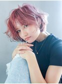 ピンクヘアーピンクグレープフルーツ小顔透明感カラー_F0203