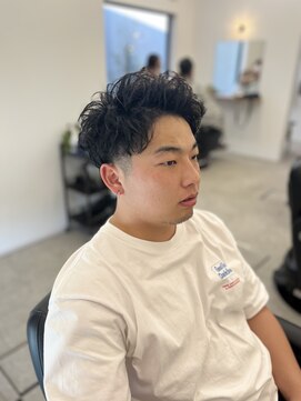 ヘアルームキムラ(HAIR ROOM KIMURA) メンズツーブロックショートアップバングパーマフェード