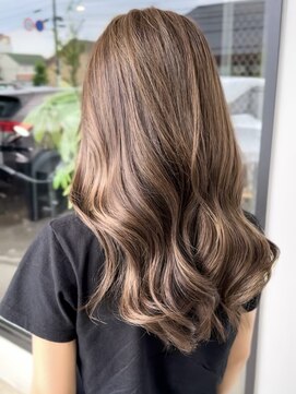 ナンバー(number+) 20代30代寒色系カラーシークレットハイライト艶感髪質改善カラー