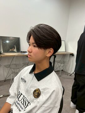 リッチブランドアンドコー(Rich Brand&Co) マッシュナチュラルカラーマッシュメンズヘアカラーツーブロック