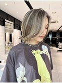 白髪あり　ハイライト　ローライト　地毛残し