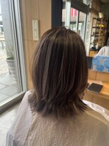 オーガニック ライフ 若葉 鶴ヶ島(organic+life) 小顔効果◎冬くびれレイヤー×ハイライトグレーベージュ