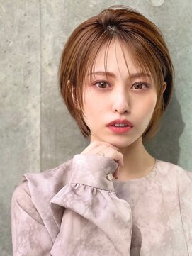 エンバイユアーズ 飯田橋店(eN° by youres) ナチュラルな質感がgood!シースルーショートボブ