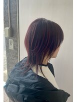 コレロ ヘアー(KORERO hair)&nbsp;韓国風ミディアムレイヤー／ボルドーカラー