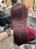 ロンド 表参道店(Lond)&nbsp;ミディアムレイヤーカット/髪質改善/韓国/黒髪/小顔/前髪