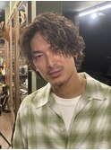 メンズパーマ ホワイトメッシュ メンズメッシュ