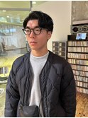 サイドパートニュアンスパーマ