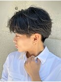 20代30代40代毛流れハンサムショートメンズフェザーパーマ