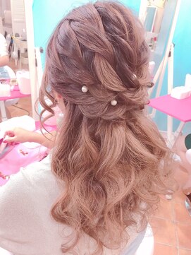 ヘアセットサロン アッシュ 神戸三宮(Ash) キレイめ×ふわふわハーフ