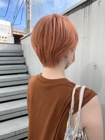 レーベン(LEBEN) 【ハイトーン×ショートカット】オレンジベージュと大人ショート