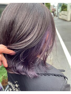 アクト(ACT) ピンクラベンダー/インナーカラー/ボブウルフ