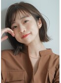 外ハネボブ×束感ショート×シースルーバング×フレンチガーリー