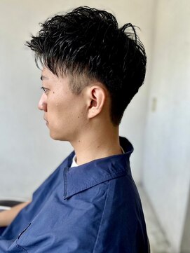 ソイクフ 四条大宮店(SOY-KUFU) 【soy-kufu】 MEN’S HAIRマッシュパーマアッシュブラック