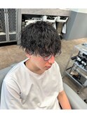 波打ちツイストスパイラルパーマ無造作マッシュパーマ刈り上げ