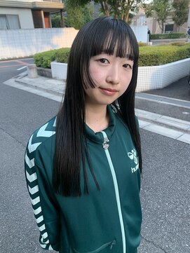 ロンドエニカ 大宮(Lond enika) ウルフ姫カットアッシュカラーレイヤーロンググレーベージュ大宮