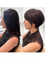 アンド ストーリーズ(&STORIES)&nbsp;ショートボブ髪型30代40代50代前髪あり前髪なし面長丸顔【倉田】