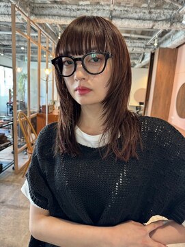 セーヌプラス(CEINE+) 【二子玉川】アプリコットオレンジ×韓国風ウルフ艶レイヤー