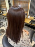 艶髪/透明感/ローズブラウン/ストレート