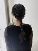 大人綺麗めローポニーヘアアレンジ