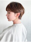 美髪ショート顔周りレイヤーくびれヘア_ba389312