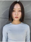 フェイスレイヤーボブ  赤味消しグレージュ