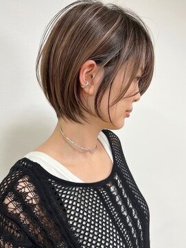 ジルブラン 錦糸町(JIL BLAN) 大人ショートヘアハイライトベージュカラーイルミナカラー