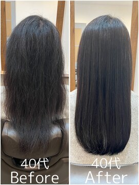 アトリエリコ 奈良高の原店(atelier RICO) 40代の自然な髪質改善ストレート