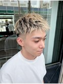 スキンフェード×スパイキーショート【立川men's】メンズカット