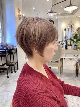 ラボヌールヘアーグレース 門前仲町店(La Bonheur hair grace) 【杉本】白髪ぼかし/ショートボブ/大人ショート