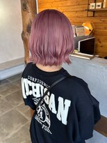 ビスクヘアデザイン(bisq hair design)&nbsp;グレージュ　艶髪　髪質改善　ブリーチ　ピンクベージュ　韓国風