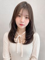 アグノス 青山(Agnos) イメチェン 前髪 ピンクベージュ ブラウン レイヤーカット