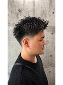 スパイキーショート×テーパーフェード