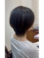 ヘアケアアンドヘアデザイン リベール(L:belle)&nbsp;ひし形ショート×ネイビーブラウン艶髪