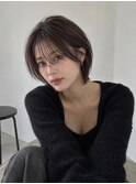池袋おすすめハンサムショート/小顔丸顔面長ひし形/長め前髪あり