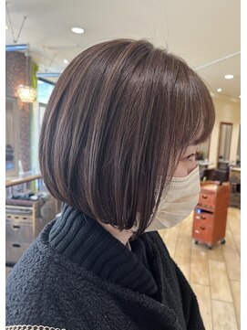 カムバイネオリーブ 溝の口店(Cam by neolive) シアーブラウン　ミニボブ
