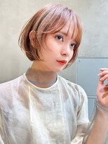 エイミー(Aimee)&nbsp;Aimee町田　バングカット×ピンクベージュ