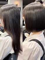 アイユー(ii+U)&nbsp;丸みボブ　イメチェンカット　小顔カット　黒髪ボブ　大人可愛い