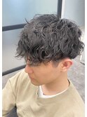 《三軒茶屋 Aria》サイド刈り上げナチュラルメンズ波巻きパーマ