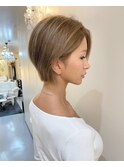 外国人風ハイライト＆ショートヘア＆シアーカラー♪