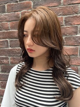 ロンド ストラーダ 心斎橋(Lond strada) 韓国前髪顔周りロング×デザインカラー[心斎橋/髪質改善]