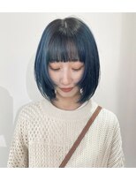 ニコフクオカヘアーメイク(NIKO Fukuoka Hair Make) 《NIKO》プツっと今どきお顔まわりレイヤー×寒色系カラー