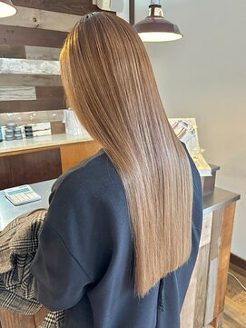サンタフェ 岐阜島店(Santa'Fe) 【髪質改善】美髪ストレート/ライトブラウン