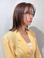 ミンクス渋谷スマートサロン(MINX shibuya smart salon)&nbsp;切りっぱなしボブ美髪ピンクブラウンベリーショート