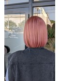 ピンクミルクティー/ボブスタイル