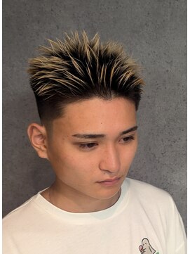 クフィア メンズヘアー カンポ 天王寺店(CUFFIA MEN'SHAIR CAMPO) フェード×スパイキーショート／ベリーショート／ダークアッシュ