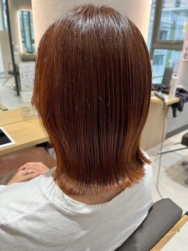 ハイレート ウニクス川越店(Hairate) 【Hairate本川越】オレンジカラー×ボブ