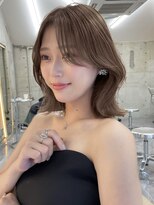 サイン 表参道(SIGN)&nbsp;韓国ヘアグレージュカラーブリーチ無し髪質改善イヤリングカラー