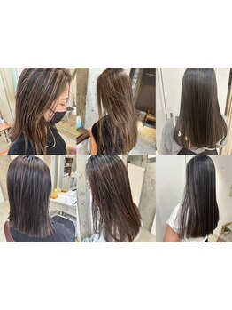 髪のダメージを最小限に抑えながら、しっかり染まって、艶のある上質な仕上がりに◎